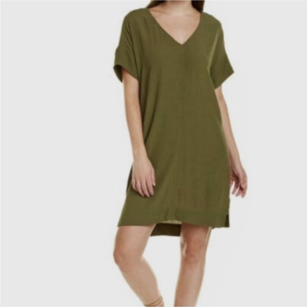 Madewell Novel Shift Dress in Olive Green XS EUC